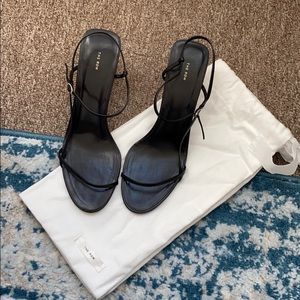 The Row bare mid-heel leather sandals